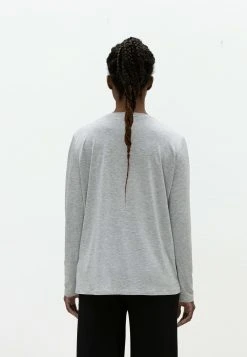 Atelier Kajsa Lightweight Long Sleeve- Longsleeve - Grey Melange -dress shop e7023402c4084daea51110a8d4a1d656