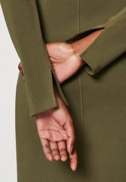 Marc O'Polo Dress Round Neck Long Sleeve Lean And Long With Slit - Jerseyjurk - Wild Olive -dress shop e8d74a0f185943a48d7b8d4392015a3c