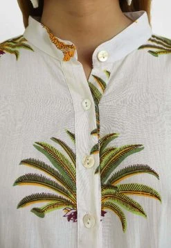 Bombay Sunset Long Sleeve Palm - Maxi-Jurk - White 9 Bombay Sunset Long Sleeve Palm - Maxi-Jurk - White -dress shop e9a8c38c0ba54d3698b922f2d764c326