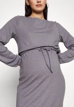ESPRIT Maternity Dress Nursing Long Sleeve - Jurk - Medium Grey -dress shop ea99eb3f96224b93862d14de5ea49740