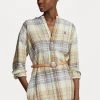 Polo Ralph Lauren Long Sleeve Day Dress - Jurk - Brown Multi Plaid