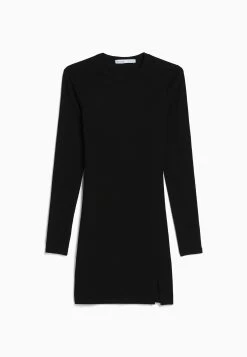 BERSHKA Long Sleeve Mini- Etui-Jurk - Black -dress shop eccacd8313094b54b8789c105f5fb241