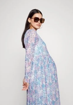 ESPRIT Maternity Dress Long Sleeve Allover Print - Maxi-Jurk - Light Blue -dress shop ef086f36fbce4b17baebe1b4bc519220