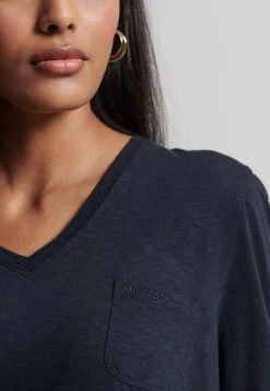 Superdry Long Sleeve V-Neck - Longsleeve - Eclipse Navy