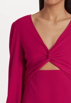 Lauren Ralph Lauren Lizbel Long Sleeve Day Dress - Jerseyjurk - Fuchsia Berry -dress shop f17a41674f8f43e4a71c5336003da473