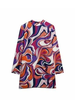 Superdry Long Sleeve Printed - Jurk - Presley Multi Colour -dress shop f272b57e47064d93a982ce27f24c35a2
