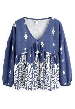 Next Long Sleeve V-Neck Standard - Blouse - Navy Blue -dress shop f3f7df3c75d24499a6f05ea476e09e75