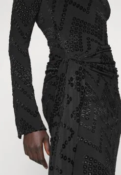 Victoria Beckham Long Sleeve High Neck Dress - Maxi-Jurk - Black -dress shop f51254f25f2d4cc7aba43afda8aa7923