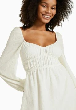 BERSHKA Textured Long Sleeve - Mini- Jurk - Beige 9 BERSHKA Textured Long Sleeve - Mini- Jurk - Beige -dress shop f5e6728131dc4bd0ab8e0c4c8db0d6ec