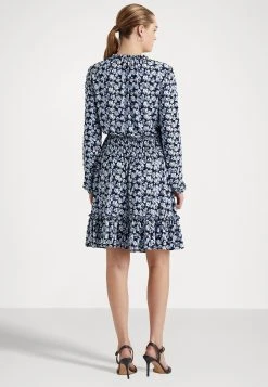 Lauren Ralph Lauren Kinslie Long Sleeve Day Dress - Jerseyjurk - Blue -dress shop f5f74928bb3040eeaa9050291d115048