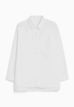 BERSHKA Long Sleeve Oversize - Overhemdblouse - Off White -dress shop f6a9525fdace4721b3ec60ff409da37c