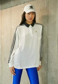 Adidas Originals Long Sleeve With Collar - Blouse - White