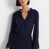 Kinslie Long Sleeve Day Dress - Jerseyjurk - Refined Navy