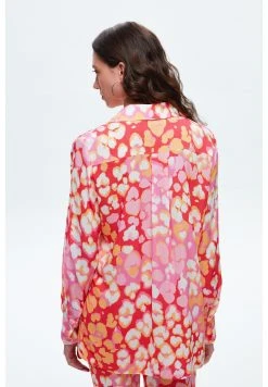 AdL Long Sleeve Patterned- Overhemdblouse - Printed Red -dress shop f81f91b5ba8b441a9be38b7ef43232d6