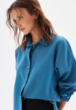 AdL Long Sleeve- Overhemdblouse - Indigo -dress shop f9eb3642fc0a4d7391b4991112a61ea1