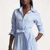 Polo Ralph Lauren Long Sleeve Day Dress - Blousejurk - Classic Medium Blue